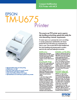 Epson TM-U675 Slip Printer.